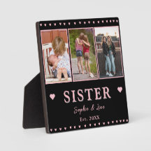 Zusters Fotomok Plaquette – Aangepast Cadeau voor 