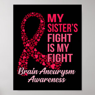 Zusters gevecht is mijn gevecht hersenaneurysma be poster