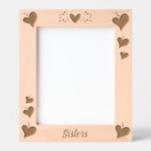 Zusters Gift Custom Tekst Laser geëtst Afbeelding Gegraveerde Lijstjes (Voorkant)