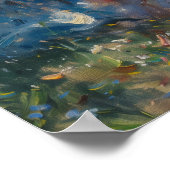 Zusters in de wei met konijn A. I. schilderij Poster (Hoek)