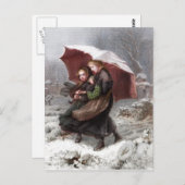 zuster's in de winter briefkaart (Voorkant / Achterkant)