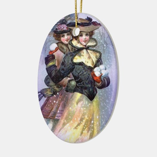  zusters kerstversiering keramisch ornament (Links)