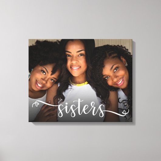 Zusters Script Foto Canvasprint Canvas Afdruk (Voorkant)