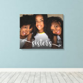 Zusters Script Foto Canvasprint Canvas Afdruk (Insitu (Houten vloer))