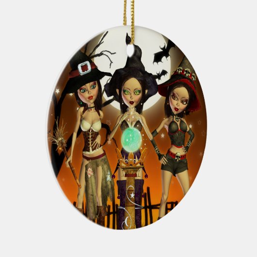 Zusters Three Witch Samhain Round Ornament (Rechts)