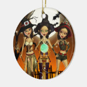 Zusters Three Witch Samhain Round Ornament (Links)