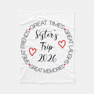 Zusters Trip 2026 Vrouwen Weekend Cruise Vakantie  Fleece Deken
