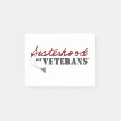 Zusters van Veteranen Militaire Trots Design Post-it® Notes (Voorkant)