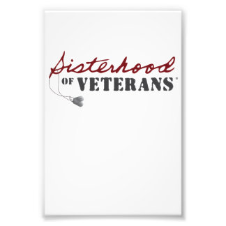 Zusters van Veteranen Militaire Trots Ontwerp Foto Afdruk