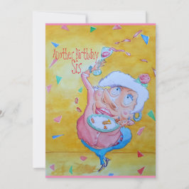 Zusters verjaardagsvieringskaart bedankkaart