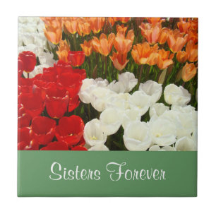 Zusters Voor Altijd cadeaus Tegeltjes Kunst Tulp B Tegeltje