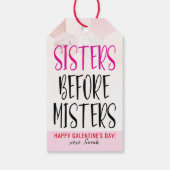 Zusters voor Misters Galentine's Day Cadeaulabel (Achterkant)