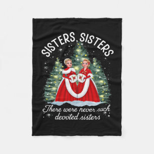 Zusters Wit Kerstfilm 1954 Xmas Sneeuwdeksel Fleece Deken