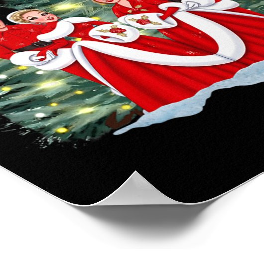 Zusters Wit Kerstfilm 1954 Xmas Sneeuwdeksel Poster (Hoek)