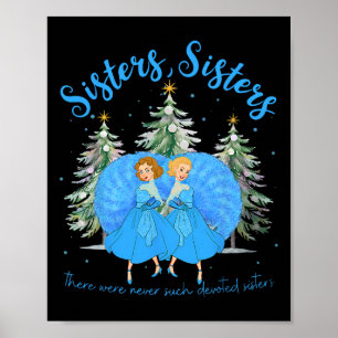 Zusters Wit Kerstfilm 1954 Xmas Sneeuwdeksel Poster