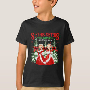 Zusters Wit Kerstfilm 1954 Xmas Sneeuwdeksel T-shirt