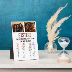 Zusters zijn verschillende bloemen Custom Foto & N Fotoplaat