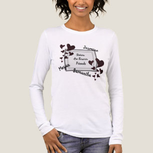 Zusters zijn voor altijd vrienden BFF Rode Harten Tri-Blend Shirt