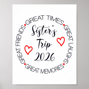 Zustersreis 2026 Vrouwen Weekend Cruise Vakantie M Poster