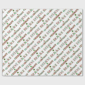 Zut Rode Groene Kerstpatroon Cadeaupapier (Vlak)