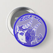 Zuuje Art Logo Ronde Button 7,6 Cm (Voorkant /achterkant)