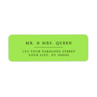 Zuur Groen Elegant Classic Eenvoudig Retouradres