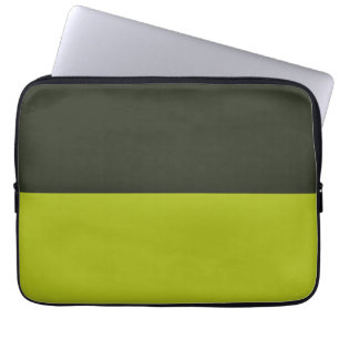 Zuur Groen - Groenachtig Zwart Laptop Sleeve