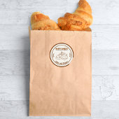 Zuurdeeg Brood Bakkerij Iconen Koffie Toon Ronde Sticker