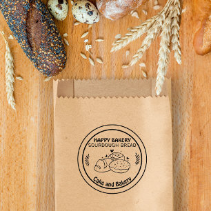 Zuurdeeg Brood Bakkerij Zakelijk Promotie Modern Rubberstempel