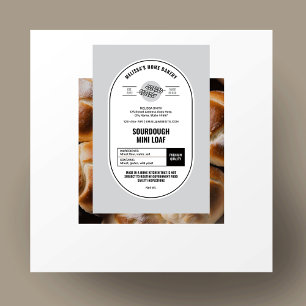 Zuurdeeg Brood Minimalistische Bakkerij Cottage La Voedselcontainer Etiket