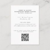 Zuurdeeg Micro Bakery Moderne QR-code Visitekaartje (Achterkant)