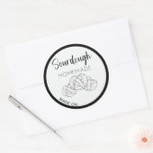 Zuurdeeg pretzel labels, zelfgemaakt zuurdeeg broo ronde sticker (Envelop)