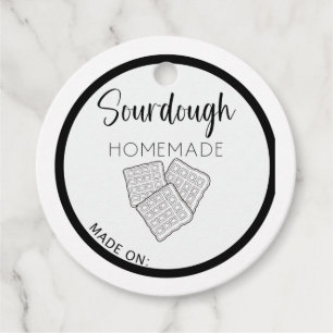 ZUURDEEG WAFEL LABELS, ZELFGEMAAKTE WAFEL LABEL
