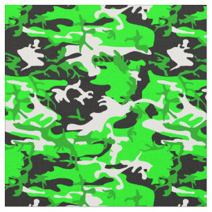 Zuurgroene camouflage zwart wit camo stof