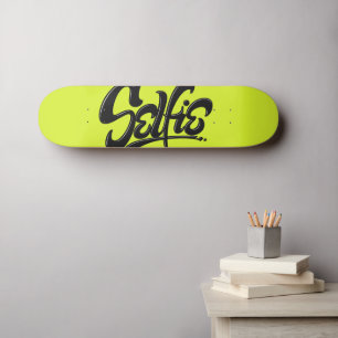 Zuurgroene Graffiti Selfie Street Art Lettering Skateboard