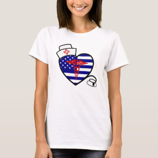Zuurhartvlag met stethoscoop en Pet T-shirt