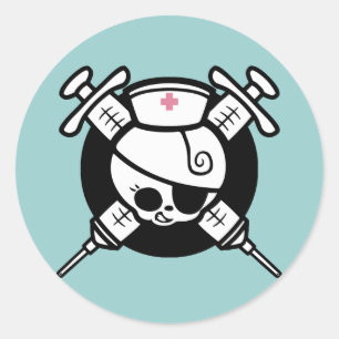Zuurpiraat en kruishypothesen ronde sticker
