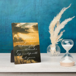 Zuurschild met Inspirerend prijsopgave Fotoplaat