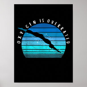 Zuurstof heeft een overwaardering van de zwembaart poster