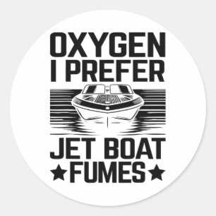 Zuurstof Ik geef de voorkeur Jet Boat dampen Jetbo Ronde Sticker