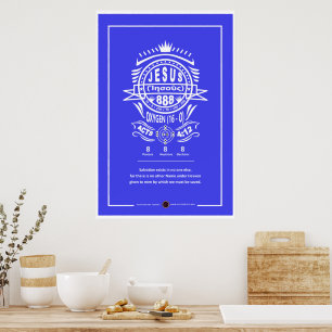 Zuurstof Jezus 888 Poster