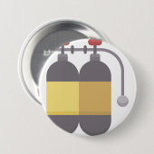 Zuurstoftank — scubasetank ronde button 7,6 cm (Voorkant /achterkant)