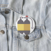 Zuurstoftank — scubasetank ronde button 7,6 cm (In situ)