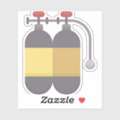 Zuurstoftank — scubasetank sticker (Vel)