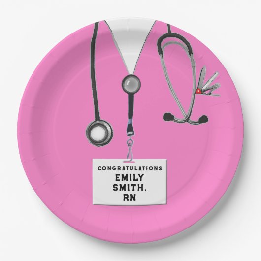 Zuurstudiepagina Roze Papieren Bordje (Voorkant)