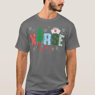Zuurzame kerstboom Zuster Xmas Pajamas PJs RN ER T-shirt