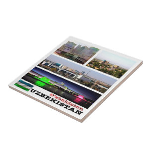 zUZ008 OEZBEKISTAN, Mozaïek, Azië, Tegeltje