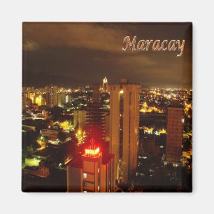 zVE005 MARACAY 's nachts, Venezuela, Amerika, Koel Magneet