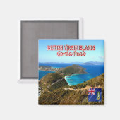 ZVG014 GORDA PEACK, Britse Maagdeneilanden, Fridge Magneet (Voorkant / Achterkant)