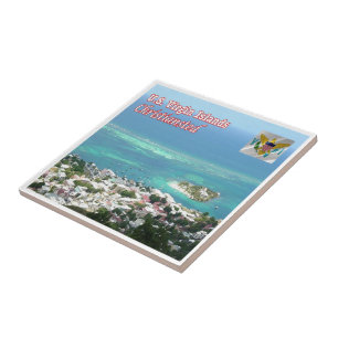 zVI014 MAAGDENEILANDEN, Christiansted, Tegeltje
